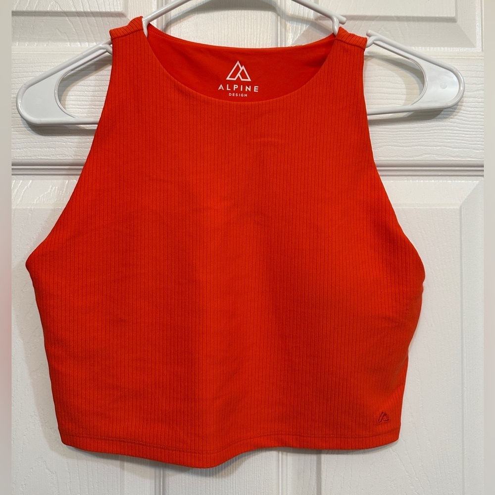 Alpine Design Womens Orange Tank Top Ribbed